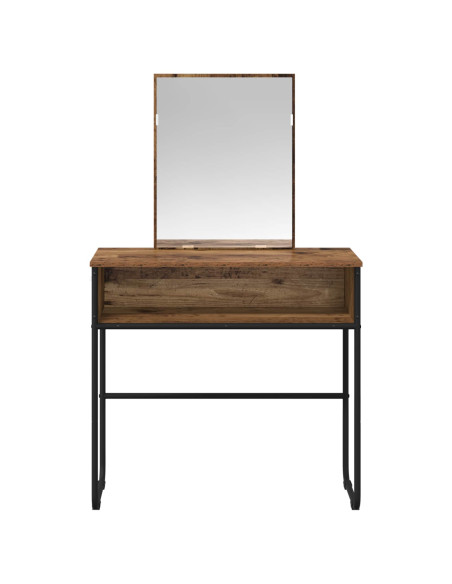 Tavolo da Trucco con lo scaffale Legno antico 81 x 40 x 131 cm