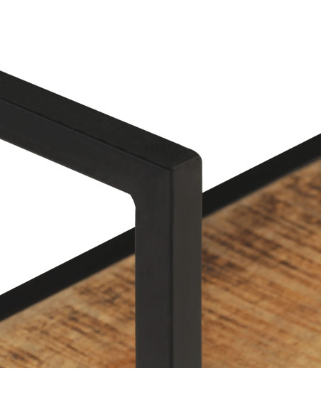 Scaffale a Muro 60x20x60 cm in Legno di Mango Grezzo