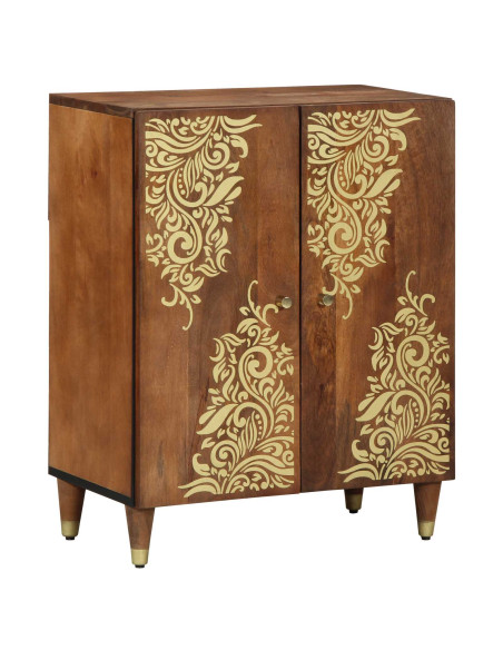 Set di Armadi da Bagno con cassetto 3 pcs Miele Marrone e Oro