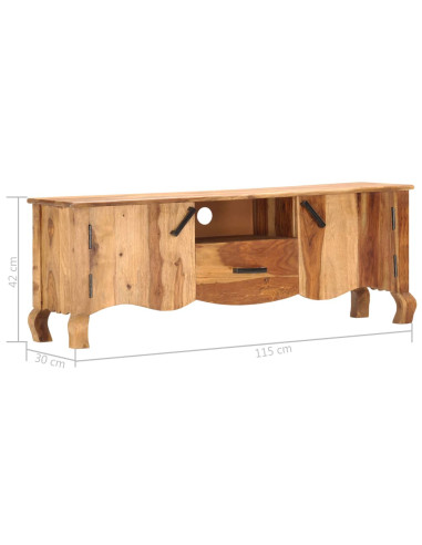 Mobile Porta TV 115x30x42 cm in Legno Massello
