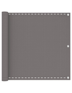 Schermo da balcone Grigio Chiaro 120 x 500 cm HDPE e alluminio