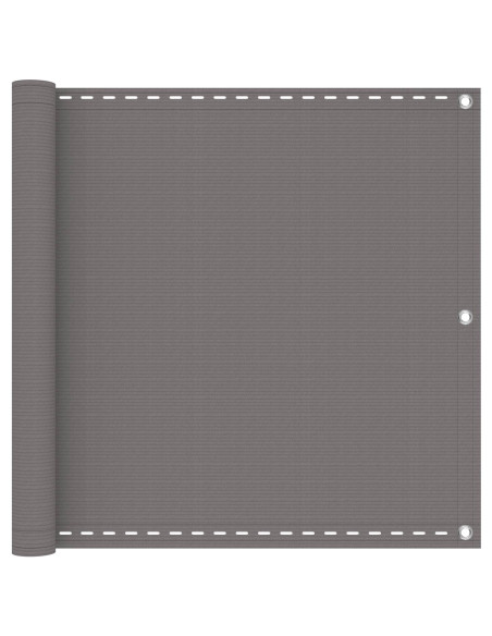 Schermo da balcone Grigio Chiaro 120 x 600 cm HDPE e alluminio