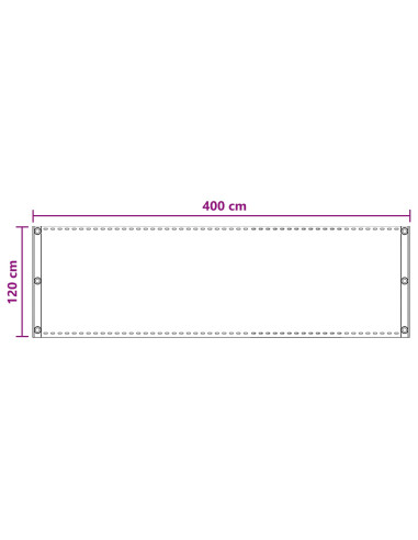 Schermo da balcone Grigio Chiaro 120 x 400 cm HDPE e alluminio