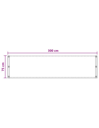 Schermo da balcone Sabbia 75 x 300 cm HDPE e alluminio