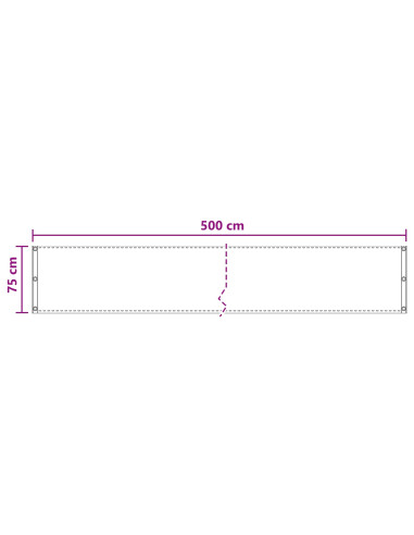 Schermo da balcone Sabbia 75 x 500 cm HDPE e alluminio