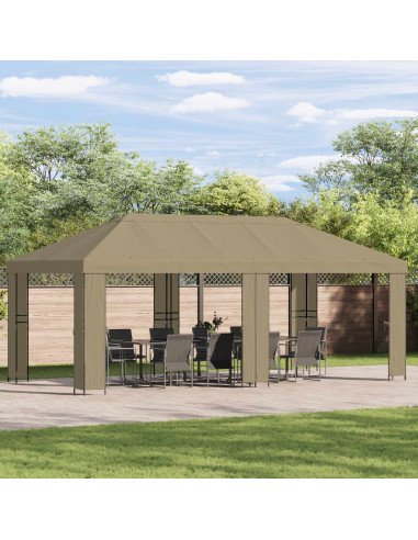Copertura per Gazebo 6 x 3 m Beige Poliestere 190 gsm