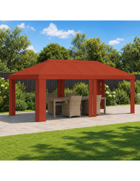 Copertura per Gazebo 6 x 3 m Terracotta Poliestere 190 gsm