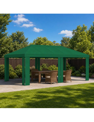 Copertura per Gazebo 6 x 3 m Verde Poliestere 190 gsm