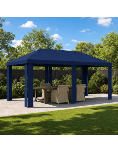 Copertura per Gazebo 6 x 3 m Blu Poliestere 190 gsm