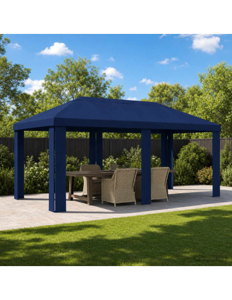 Copertura per Gazebo 6 x 3 m Blu Poliestere 190 gsm