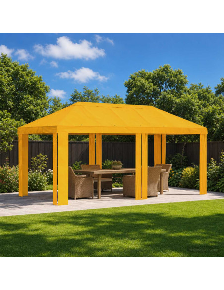Copertura per Gazebo 6 x 3 m Giallo Poliestere 190 gsm