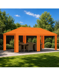 Copertura per Gazebo 6 x 3 m Arancione Poliestere 190 gsm