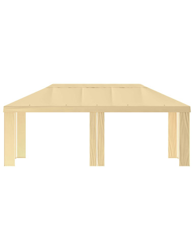 Copertura per Gazebo 6 x 3 m Crema Poliestere 190 gsm