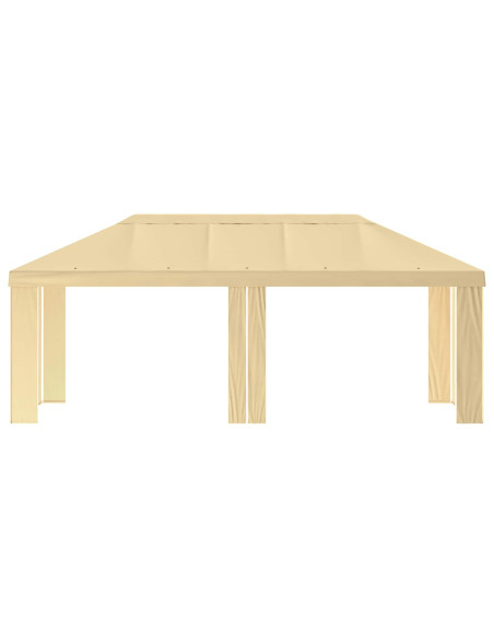 Copertura per Gazebo 6 x 3 m Crema Poliestere 190 gsm