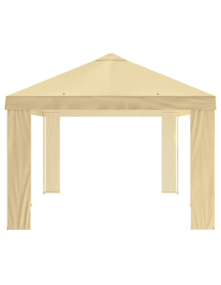 Copertura per Gazebo 6 x 3 m Crema Poliestere 190 gsm