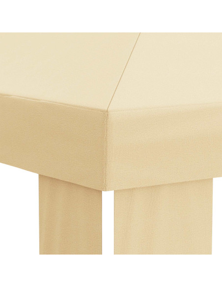 Copertura per Gazebo 6 x 3 m Crema Poliestere 190 gsm