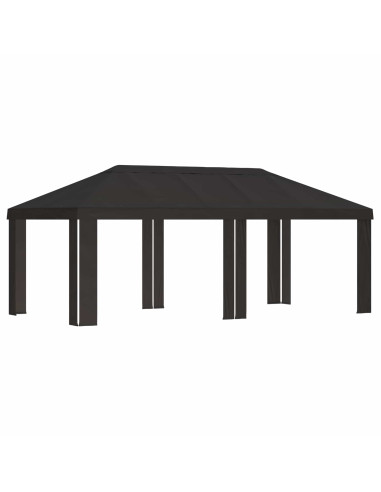 Copertura per Gazebo 6 x 3 m Antracite Poliestere 190 gsm