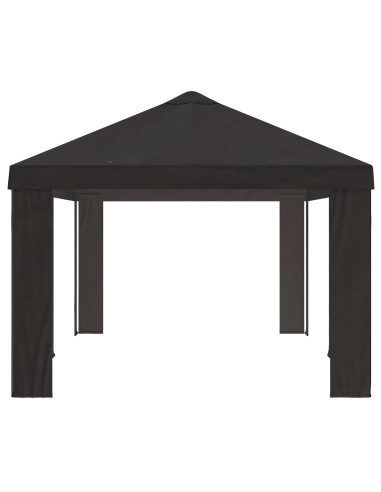 Copertura per Gazebo 6 x 3 m Antracite Poliestere 190 gsm