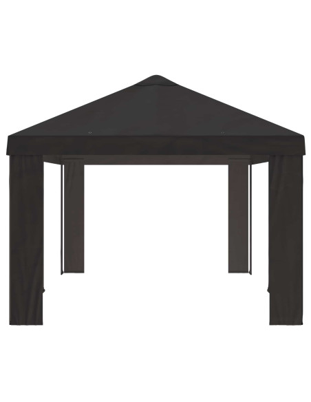 Copertura per Gazebo 6 x 3 m Antracite Poliestere 190 gsm