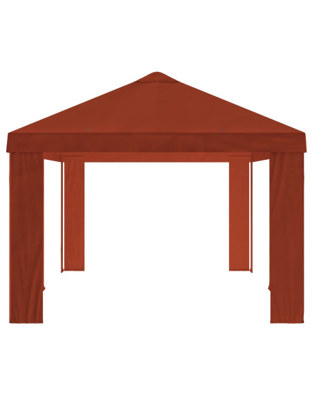 Copertura per Gazebo 6 x 3 m Terracotta Poliestere 190 gsm