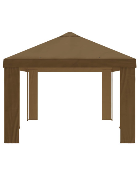 Copertura per Gazebo 6 x 3 m Tortora Poliestere 190 gsm