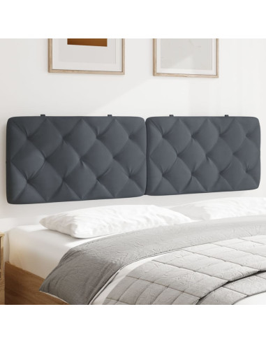 Cuscino Testiera Grigio Scuro 183 cm in Velluto