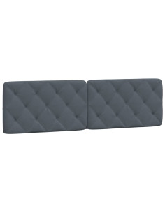 Cuscino Testiera Grigio Scuro 183 cm in Velluto 2