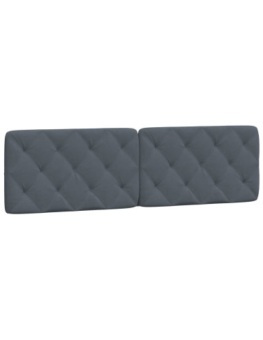 Cuscino Testiera Grigio Scuro 183 cm in Velluto