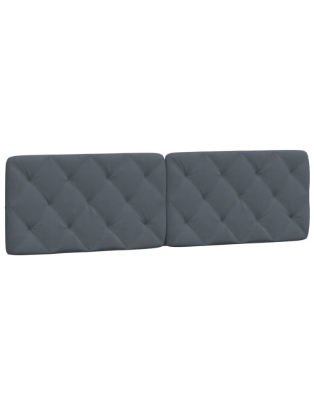 Cuscino Testiera Grigio Scuro 183 cm in Velluto