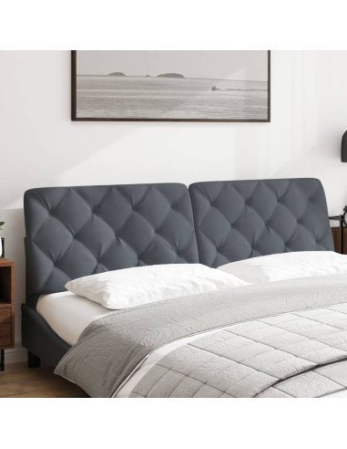 Cuscino Testiera Grigio Scuro 183 cm in Velluto