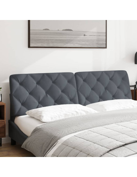 Cuscino Testiera Grigio Scuro 183 cm in Velluto