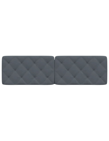 Cuscino Testiera Grigio Scuro 183 cm in Velluto