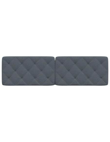 Cuscino Testiera Grigio Scuro 183 cm in Velluto