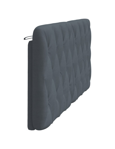 Cuscino Testiera Grigio Scuro 183 cm in Velluto