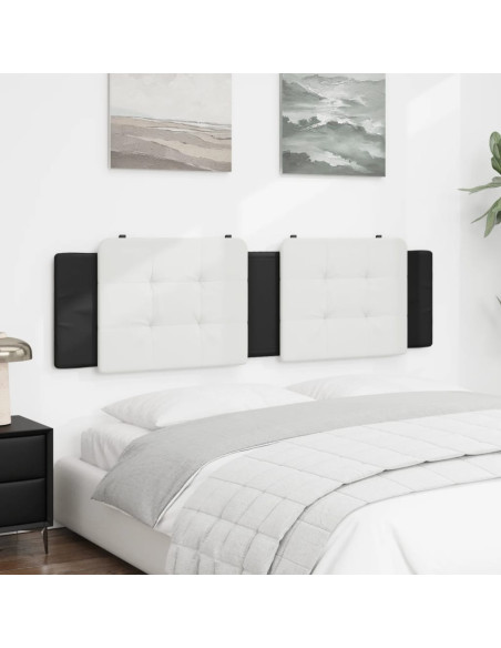 Cuscino Testiera Zadar Bianco e Nero 183 cm in Similpelle