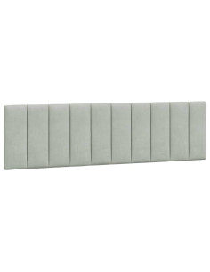 Cuscino Testiera Hanko Grigio Chiaro 183 cm in Velluto 2