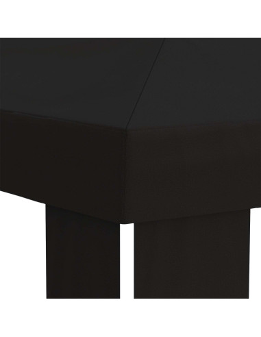 Copertura per Gazebo 6 x 3 m Nero Poliestere 190 gsm