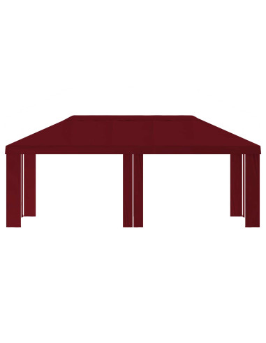 Copertura per Gazebo 6 x 3 m Borgogna Poliestere 190 gsm