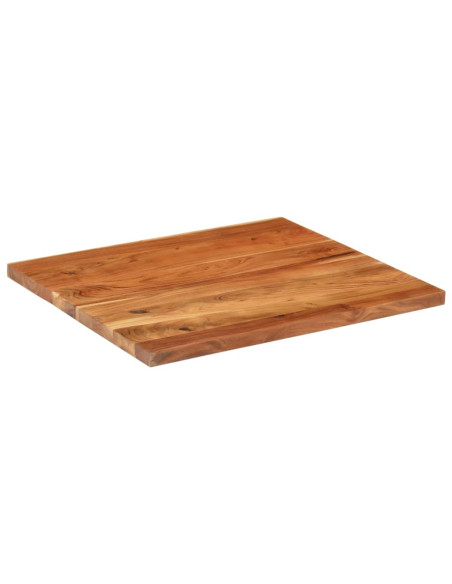 Piano Tavolo 100x80x3,8 cm Rettangolare Legno Massello Acacia