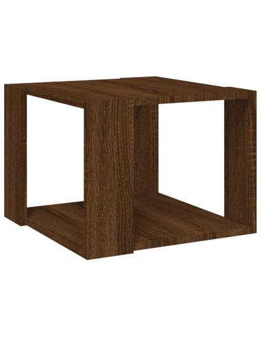 Tavolino Salotto Rovere Marrone 40x40x30cm Legno Ingegnerizzato