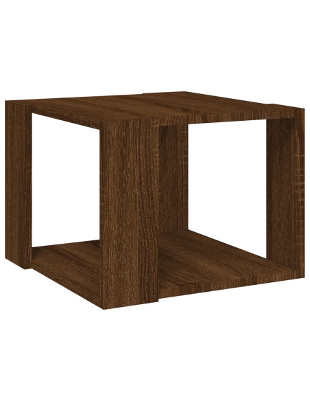 Tavolino Salotto Rovere Marrone 40x40x30cm Legno Ingegnerizzato