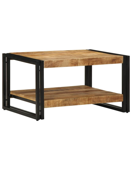 Tavolino 70x50x38 cm in Legno Massello di Mango Grezzo