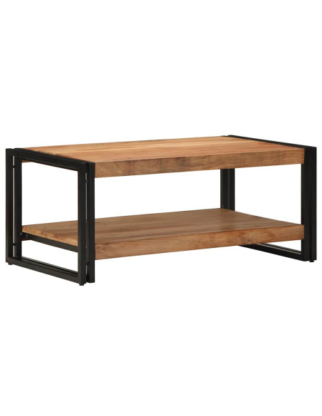 Tavolino da Salotto 90x50x38 cm Legno Massello di Acacia