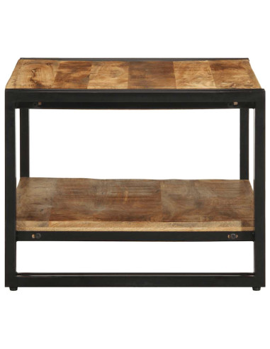 Tavolino 70x50x38 cm in Legno Massello di Mango Grezzo