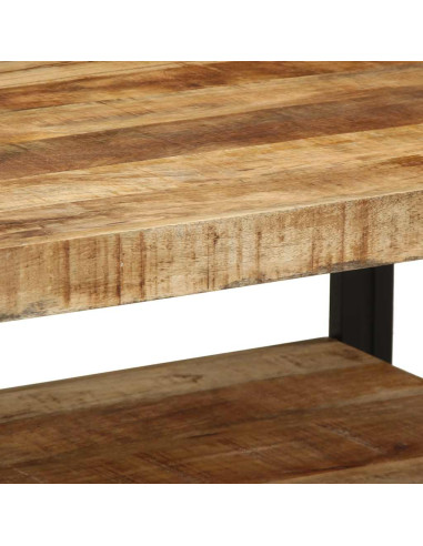 Tavolino 70x50x38 cm in Legno Massello di Mango Grezzo