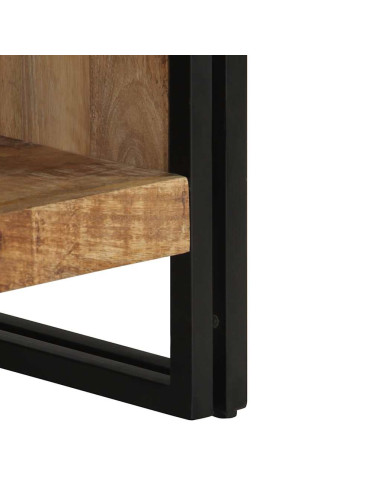 Tavolino 70x50x38 cm in Legno Massello di Mango Grezzo