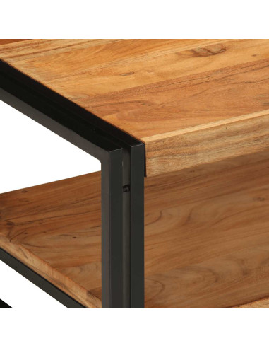 Tavolino da Salotto 70x50x38 cm Legno Massello di Acacia