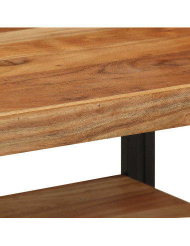 Tavolino da Salotto 70x50x38 cm Legno Massello di Acacia