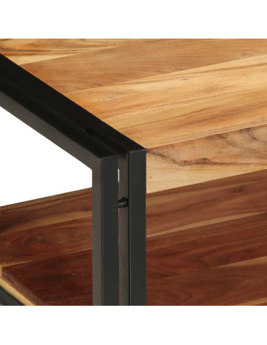Tavolino da Salotto 90x50x38 cm Legno Massello di Acacia
