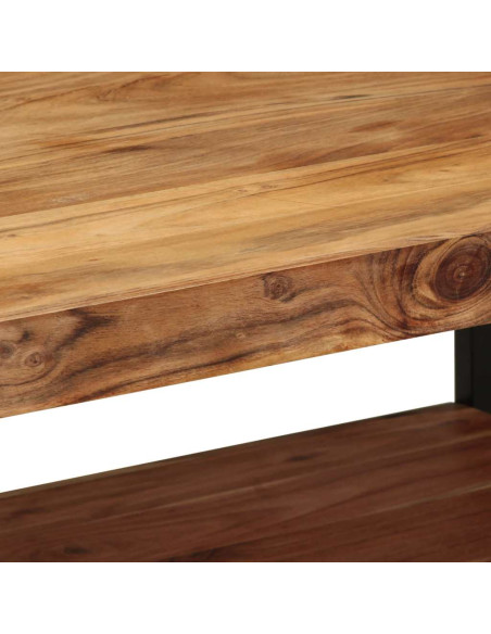 Tavolino da Salotto 90x50x38 cm Legno Massello di Acacia